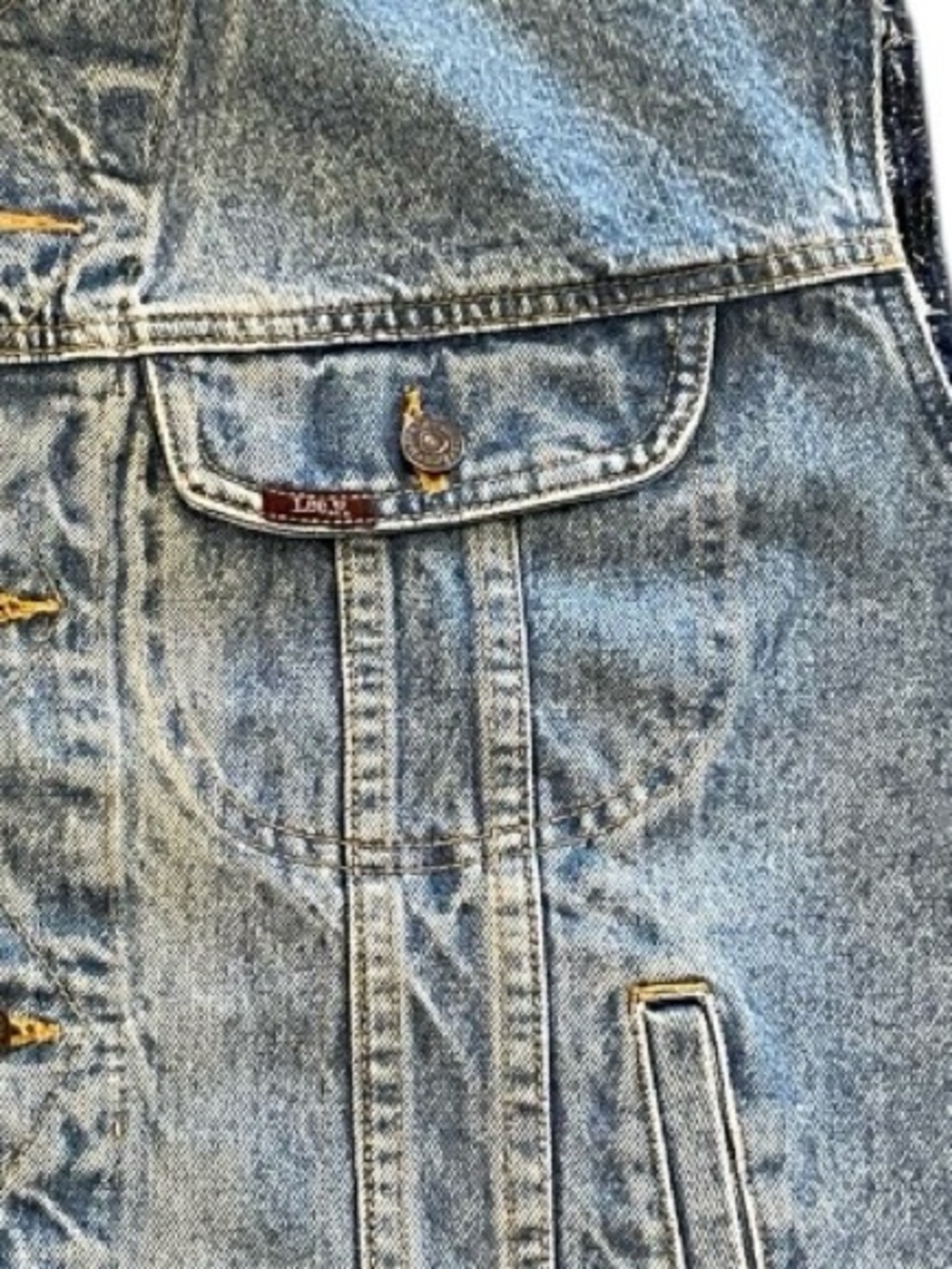 Lee denim jean jacket with custom horse embroidery Vgt piece from late 80’s - Picture 7 of 8